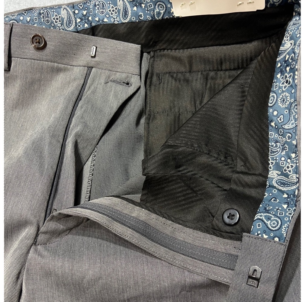Lauren Ralph Lauren Mens Grey Flat Front Dress Pants 38W x 32L NVELPCFY0450 NEW - Picture 9 of 10